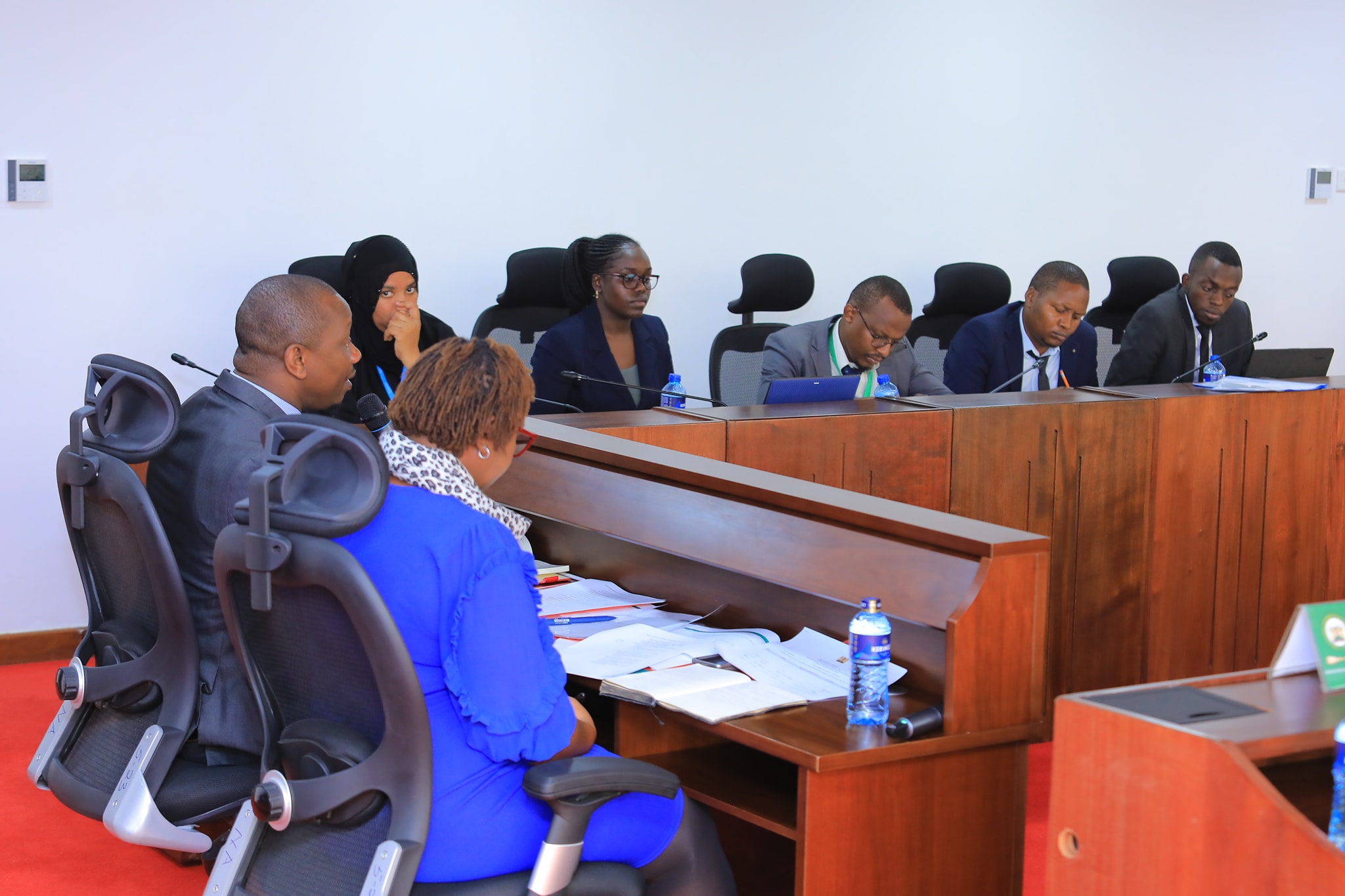IGRTC CEO Dr. Kipkurui Chepkwony, accompanied by Director of Legal Services Ms. Sophie Amutavy, appeared before the National Assembly Committee on Regional Development, chaired by Hon. Peter Lochakapong. They presented a legislative memorandum on the Intergovernmental Relations (Amendment) Bill, 2024 (Senate Bill No. 12 of 2024).