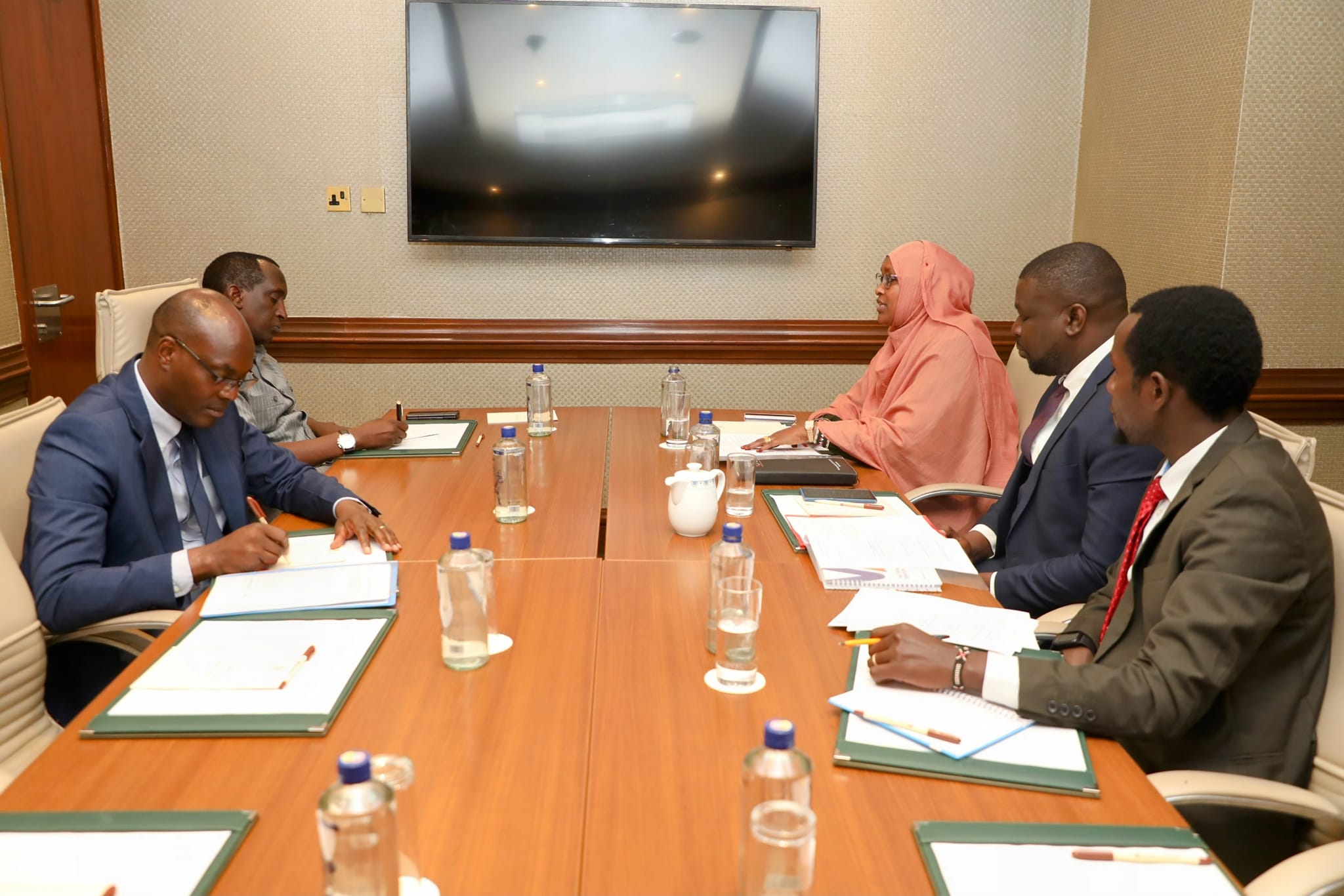 Boardroom meeting  during Courtesy call to County Government of Narok